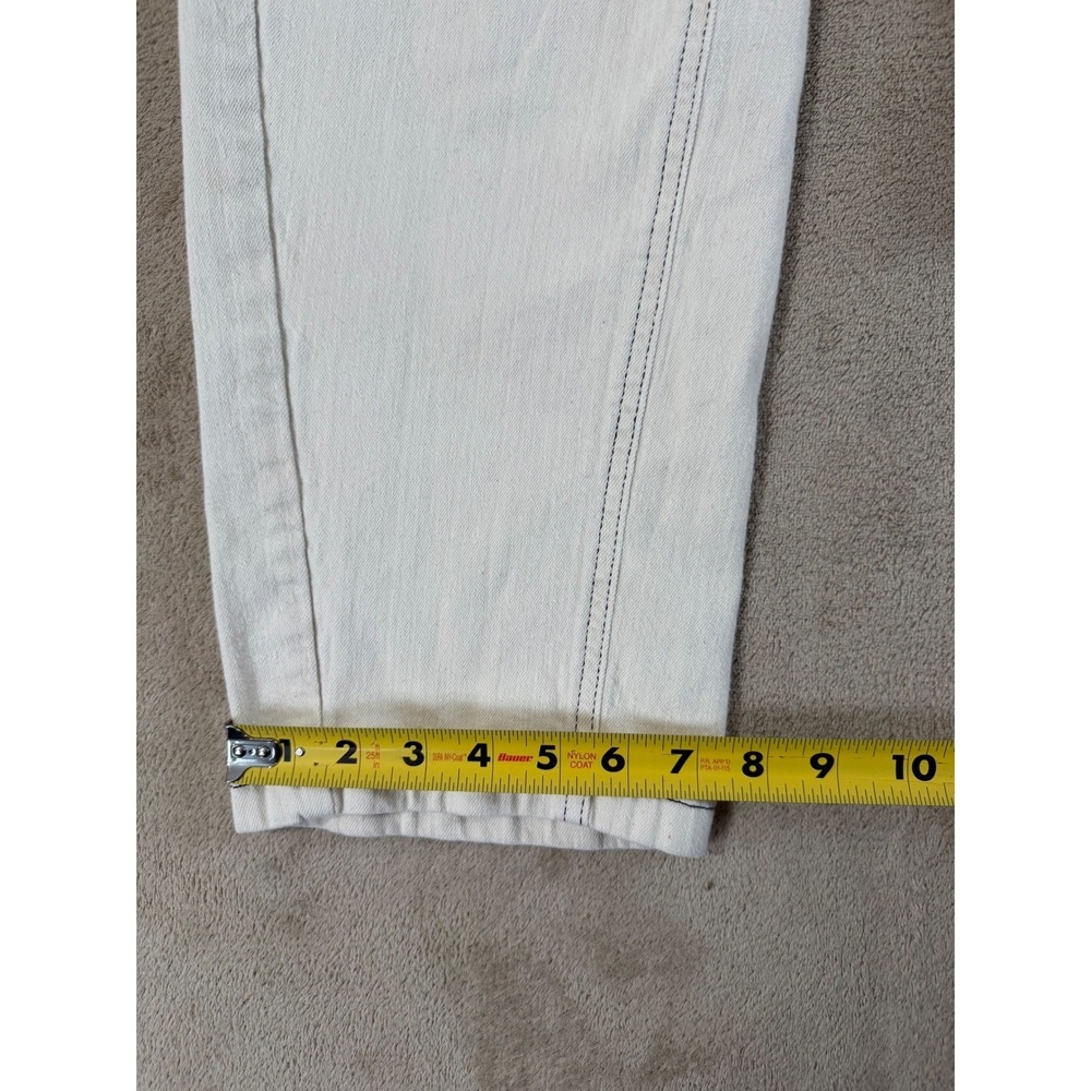 Reiss Denim Pants Maddie Women Size 27R White Colorblock Straight Leg EUC - Picture 10 of 10